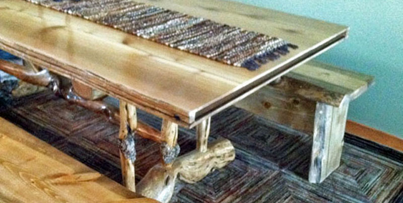 Log Dining Table by Rustic Montana Furniture